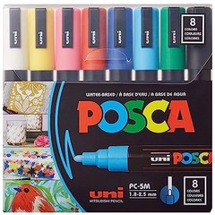 Paint Markers, 5M Medium Acrylic Markers with 1 Count (Pack of 8) Round Tip