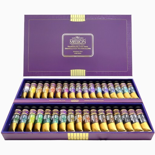 Mijello Mission Tourmaline Two Tone Granulation Watercolor Set of 34 MGC-8034
