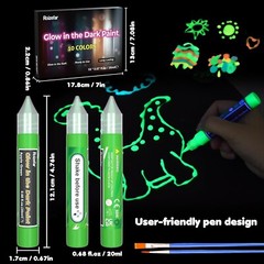 Fabric Paint 10Colors Glow in the Dark Paint 3D 10colors pen shape 3D Permanent