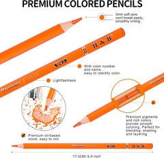 H & B 120 Colored Soft-core Coloring Pencils Set, Coloring Book and Portable Sto