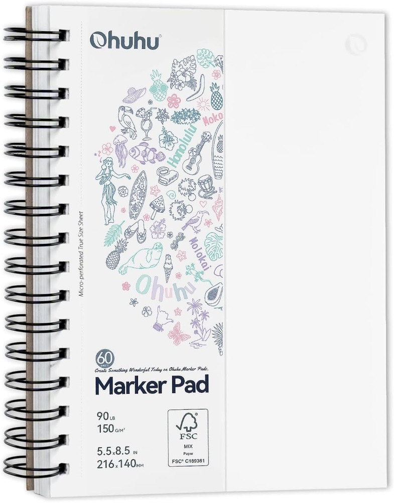 Ohuhu Sketchbook Marker Pen Drawing Paper 216mm x 140mm 150gsm