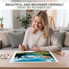 Beautiful Paint By Number Kit for Adults – Relaxing & Beginner-Friendly Paint…