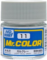 Mr. Hobby C11 Mr. Color Semi Gloss Light Gull Gray Lacquer Paint 10ml – US