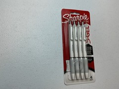 Retractable S-Gel Pens 0.7mm Medium Point – Pearl White, Black Ink, 4 Count