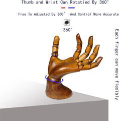 Wooden Hand,Wooden Mannequin,Antique Finish Wood Hand,Hand Model for Drawing,Mal
