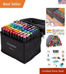 80 Colors Alcohol Markers Artist Drawing Art for Kids Dual Tip Adult Coloring…
