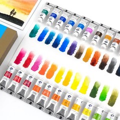 Paul Rubens Watercolor Paint 24 Vibrant Colors Highly Pigmented 5ml Each Tube Pe