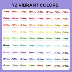 72 Colors Markers for Adult Coloring Books, Dual Tip Markers for School, Fine…