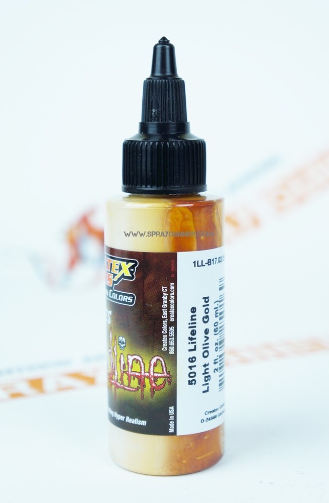 2oz Createx Illustration Colors Lifeline Light Olive Gold 5016 Airbrush Paint