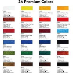 Paul Rubens 24 Colors Vibrant Solid Watercolor Academy Grade High Quality Paint