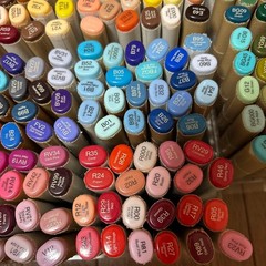 Copic Sketch Markers Set with Case Manga Anime Drawing Marker Pen Japan Used