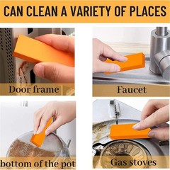 1pc Easy Limescale Eraser, Stainless Steel for Kitchen Home (Orange)
