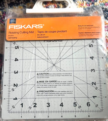 Fiskars Rotating Cutting Mat 8″ x 8″ Self Healing Gray 1065501 New