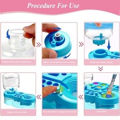 2026 Paint Brush Cleaner Brush Rinser Water Circulation, Brush Cleaner Blue