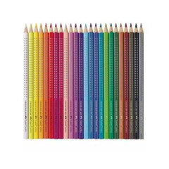 Faber-Castell Colour Pencil Colour Grip Tin of 24 Triangular Wood Barrel 112423