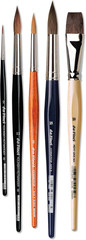 Watercolor Series 5240 Deluxe Paint Brush Set, Natural Hair and Synthetic with W