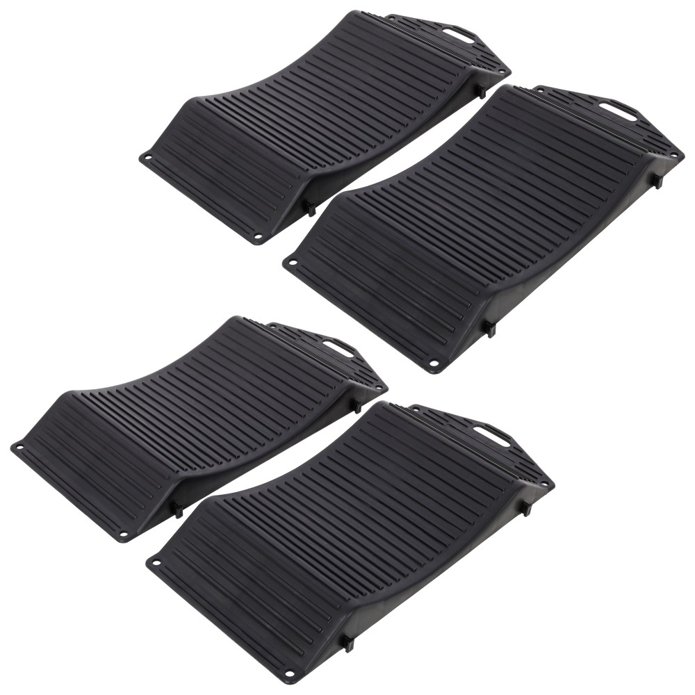 4 Pack Tire Saver Ramps Anti-Slip Hard Plastic Car Storage Flat Spot Preventer