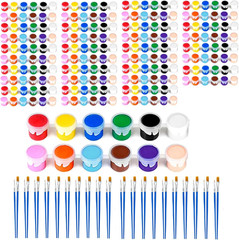 20 Pack Mini Acrylic Paint Set, 12 Colors Washable Paint Strips for Kids & Adult