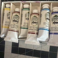 Professional Watercolor Paint Set (6) 37 ml / 1.25 Fl Oz Assorted Colors – New