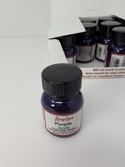 (12) 1 Oz Bottles Of Angelus Acrylic Leather Purple Paint New