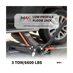 Maxority 3-Ton (6600lbs) Low-Profile Dual Pistons Heavy-Duty Steel Racing Flo…