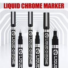 3PACK Liquid Chrome Marker Pump Model Silver Mirror DIY Highlight Multifunction