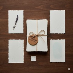 Recycled Handmde Cotton Rag Paper with Deckle Edge – Pack of 90 – Sample Pack