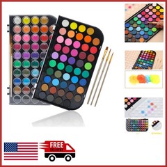 Watercolor Paint Set 48 Colors for Illustrations and Calligraphy with Brushes