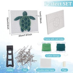 3D String Art Kit for Adults Beginners, DIY Sea Turtle String Craft Kit, Incl…