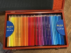 Blick Studio Colored Pencil Set Multicolor Color Style in Wooden Case