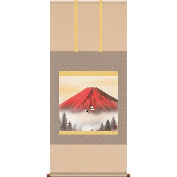 Hanging Scroll: Soaring Red Fuji by Ito Kosyun (Shaku-go, Horizontal)