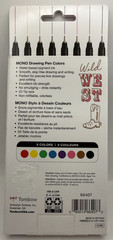 Tombow Mono Drawing Pens Colors, Fine Line Pens 8ct (66407)