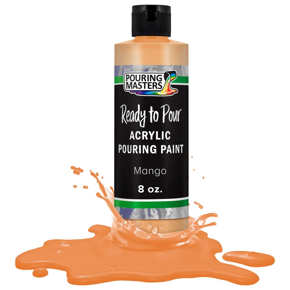 Pouring Masters Mango 8-Ounce Bottle of Water-Based Acrylic Pouring Paint