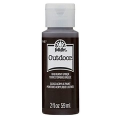 FolkArt Outdoor Acrylic Paint in Assorted 2 Fl Oz (Pack of 1) Burnt Umber