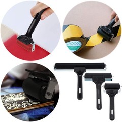 3 Pack Printmaking Brayers – Premium Brayer Rollers for Crafting, Hard black