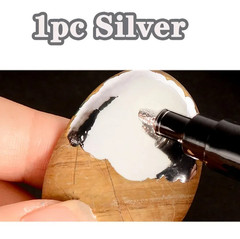 1pc Chrome Mirror Marker Pen Gold Silver Copper Reflective Paint Pen – NEW