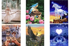 DIY Oil Painting Kit 40x50cm Paint by Numbers Canvas 300+ Designs for Adults