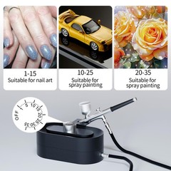 Airbrush Kit with Compressor – Small Plug-in Dual-Action Spray Paint , Includ…