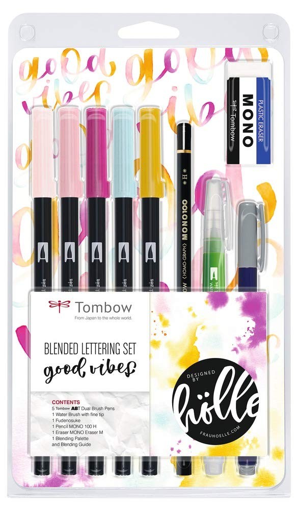 Tombow Blended Lettering Set Includes 5 Abt Brush Pens 1 Mono Pencil 1 Mono