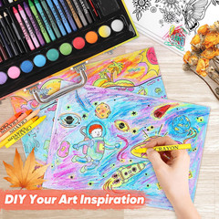 Arts and Crafts Supplies, 183-Pack Drawing Painting Set for Kids Girls Boys Teen