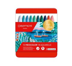 Caran d’Ache Neocolor II Beya Rebaï Cold Shades 10 Water-Soluble Wax Pastels Tin