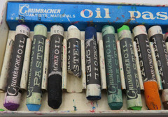 Vintage Grumbacher Oil Pastels Set of 12 Artists’ Size 22-12 Made in Japan