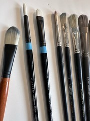 Lot/21 Artist Assorted/Mixed Used(2New)Paint Brush SizesPaint Painting Supplies