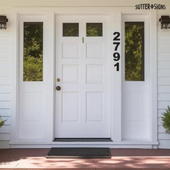 Black Vinyl Numbers 6 Inch, 0-9 | Weatherproof Mailbox Numbers, House Numbers…