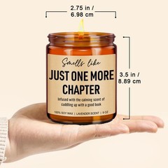 Younift Funny Scented Candle, Book 2.75 inches (W) x 3.5 (H), Amber