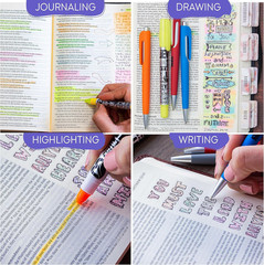 – Bible Study Kit with Gel Highlighters and Pens No Bleed Through, Amazing Bi…
