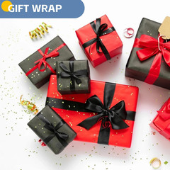 Black Wrapping Paper 15″x390″, Kraft 15 x 390 Inch,