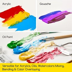 Disposable Artist Palette Paper Pad – 9″x12″, 50 Sheets, 80lb for Acrylic & Wate