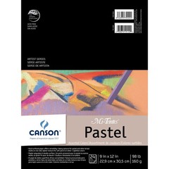 Canson Mi-Teintes Pastels Paper Pad 9″X12″, Assorted Colors 24 Sheets