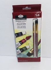 essentials Watercolor Paints 12ml 12/Pkg-Assorted Colors With 2 Brushes New